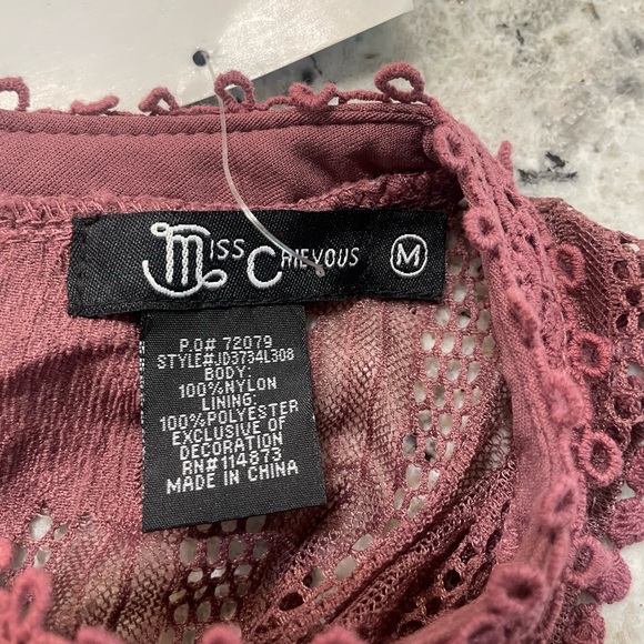 ✨NWT✨ Miss Chievous mauve lace dress - Picture 3 of 5